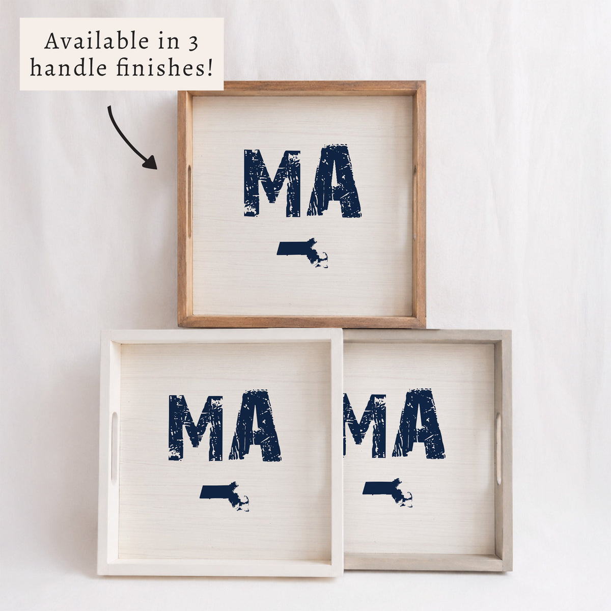 Rustic State Personalized Serving Tray