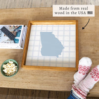 State Gingham Personalized Serving Tray