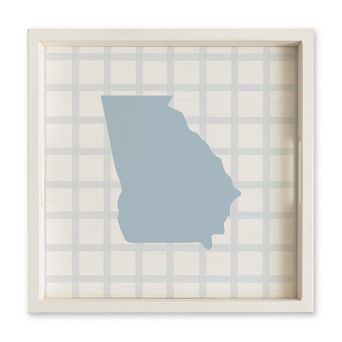 State Gingham Personalized Serving Tray