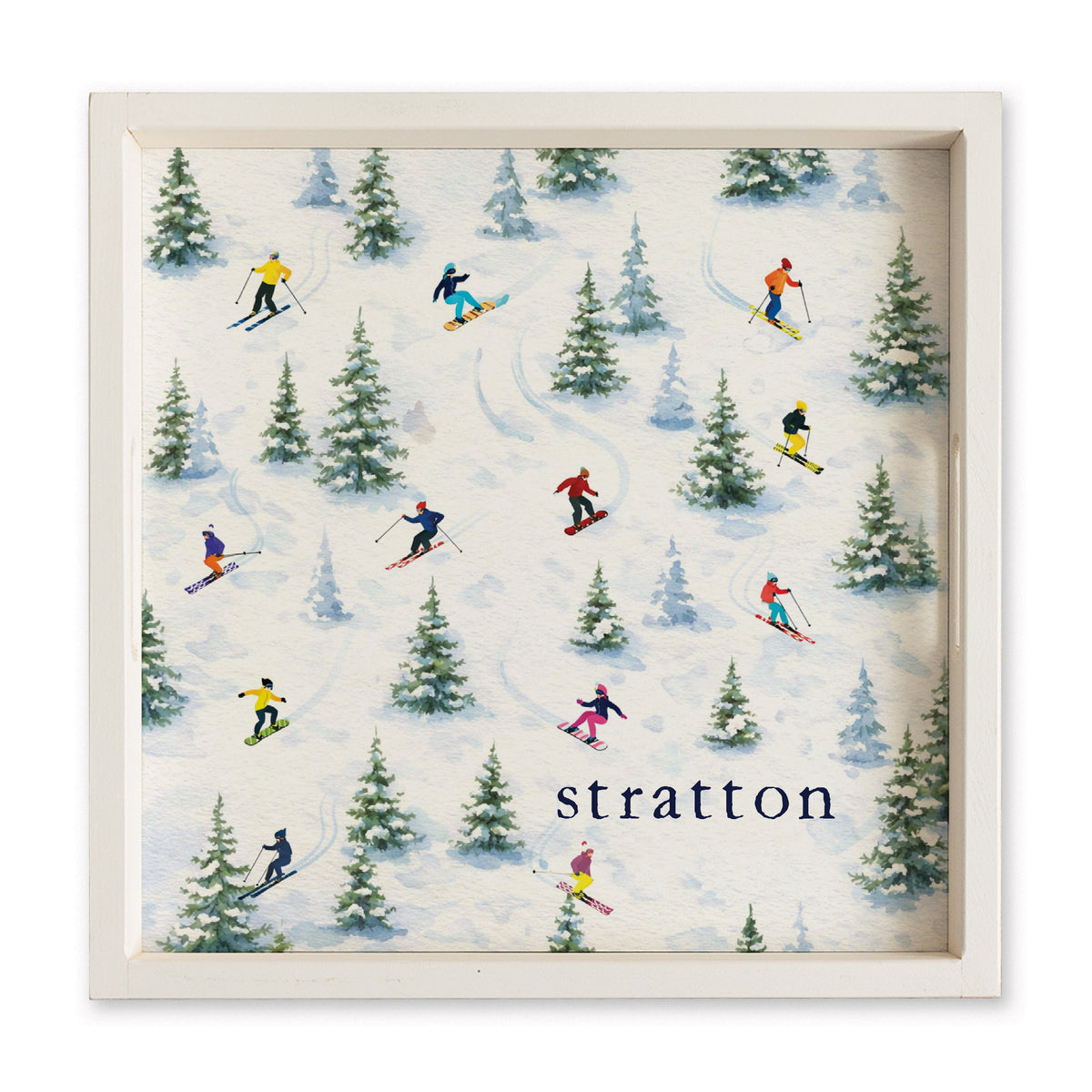 Ski Slopes Personalized Serving Tray