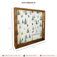 Ski Slopes Personalized Serving Tray
