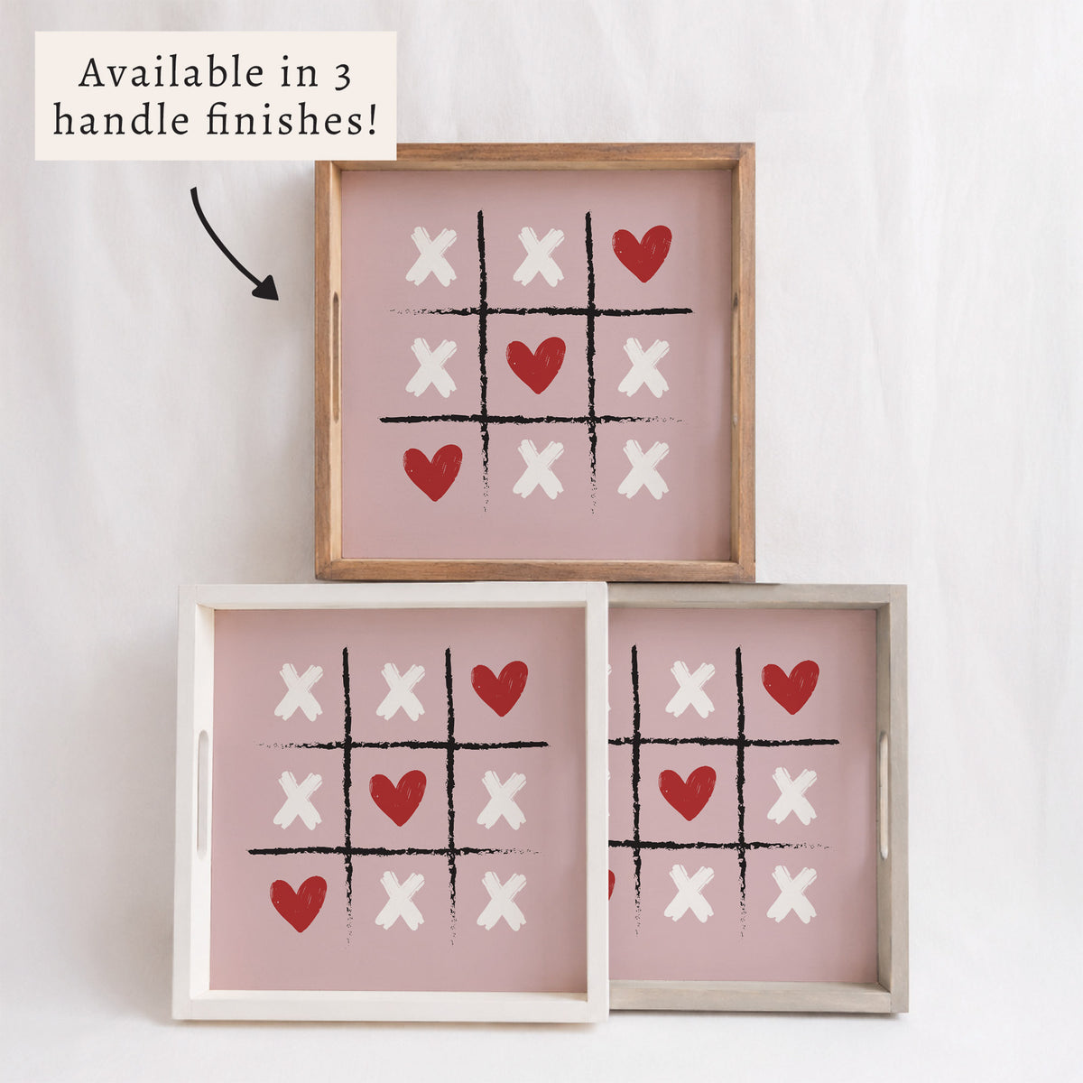 Heart Tic Tac Toe Serving Tray