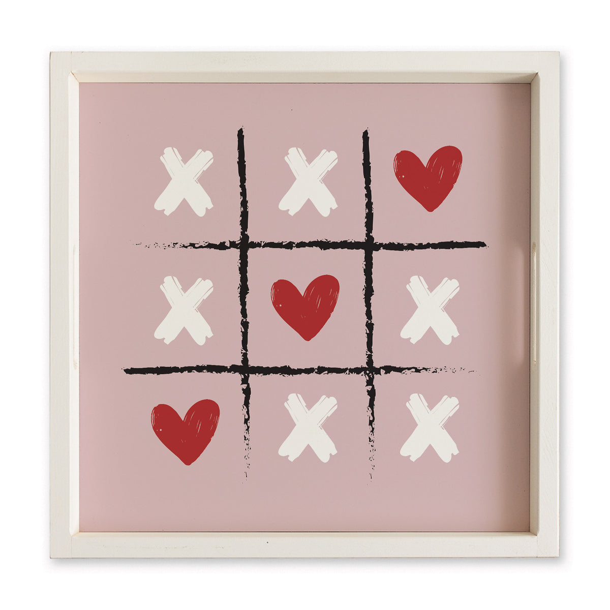 Heart Tic Tac Toe Serving Tray