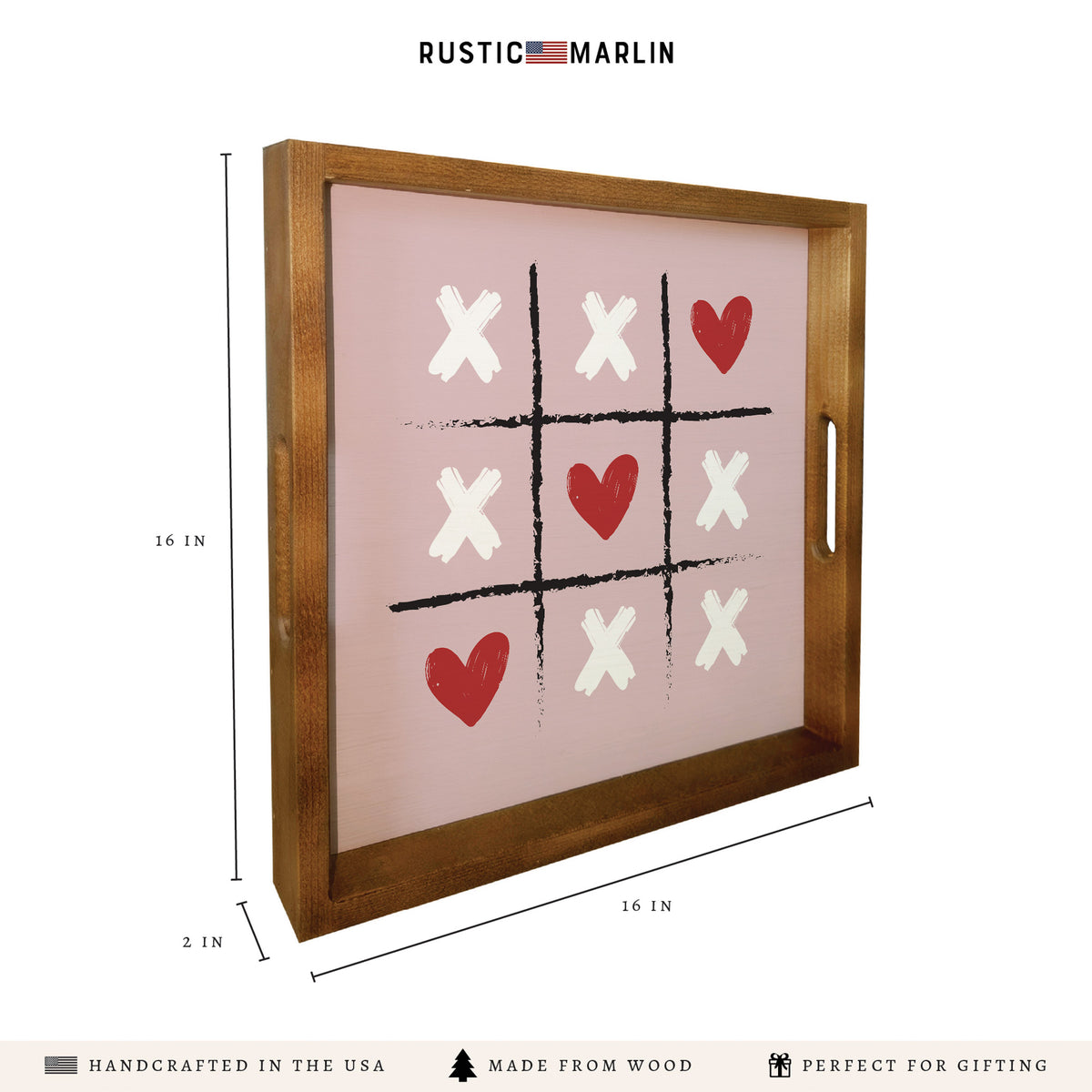 Heart Tic Tac Toe Serving Tray