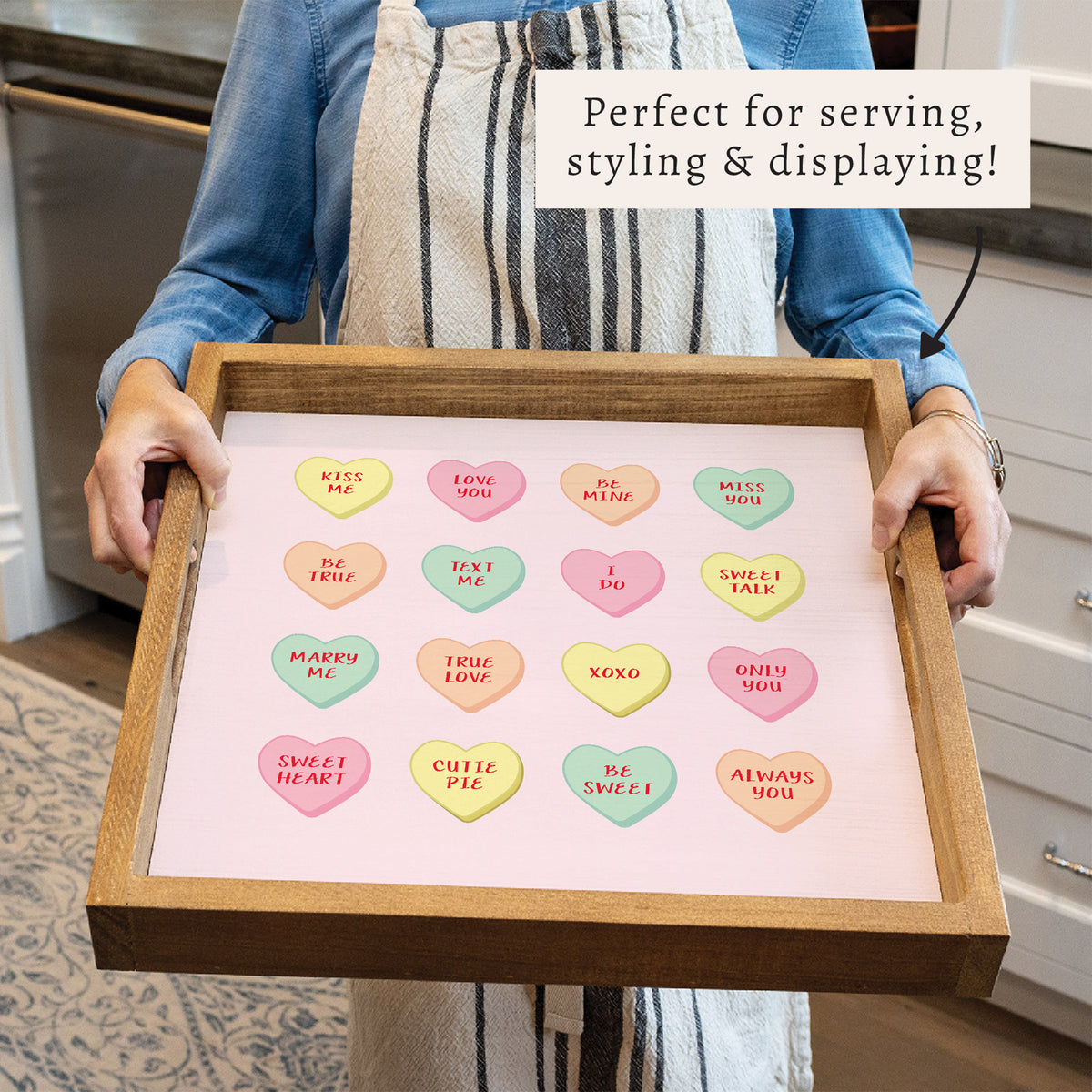 Conversation Hearts Serving Tray
