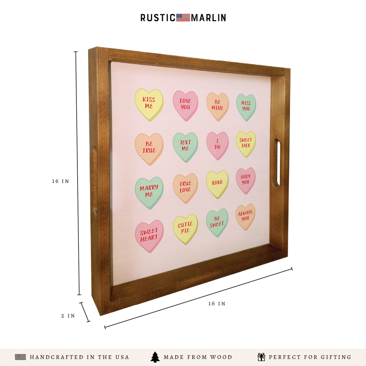 Conversation Hearts Serving Tray