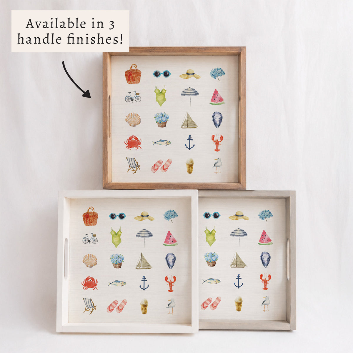 Beach Icons Serving Tray