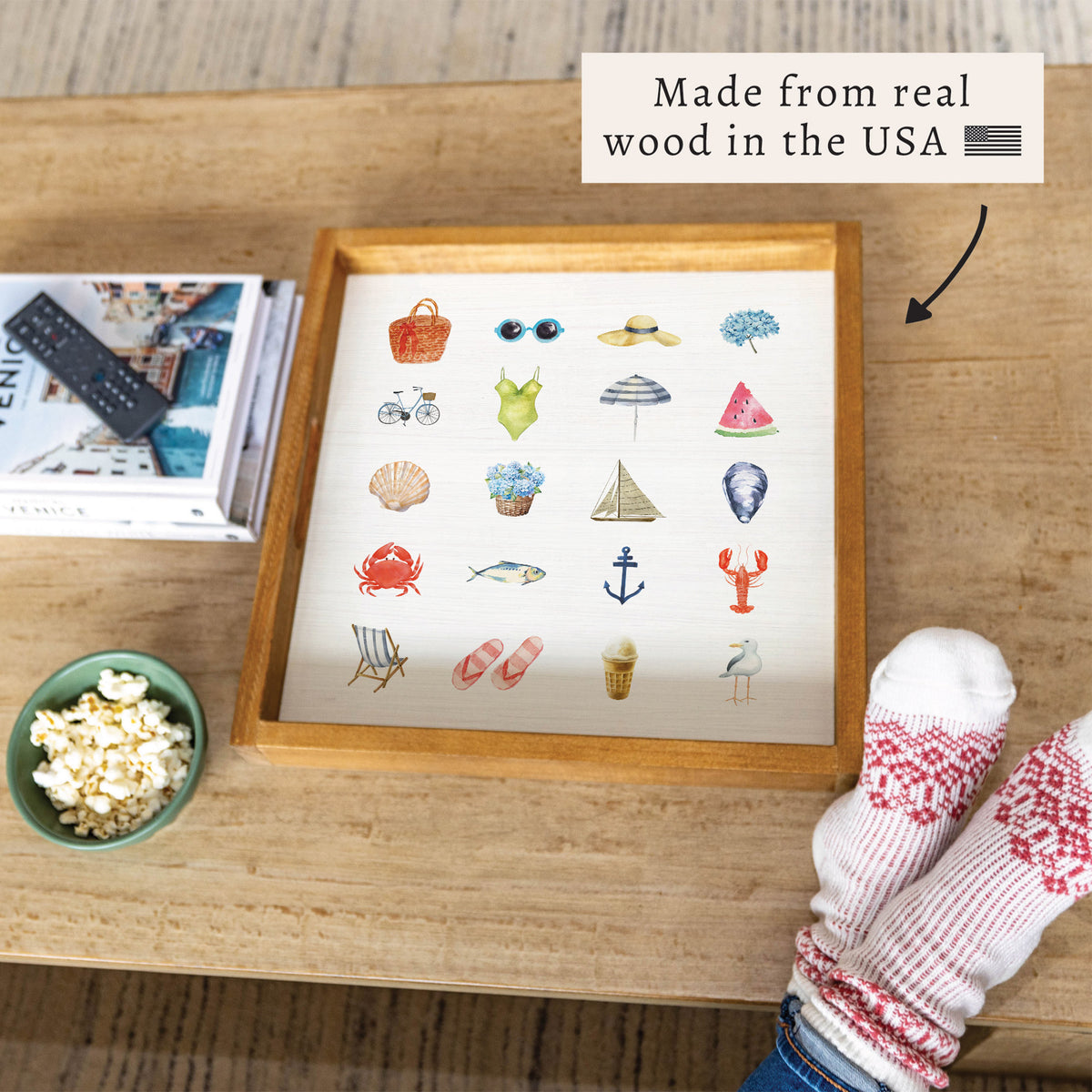 Beach Icons Serving Tray