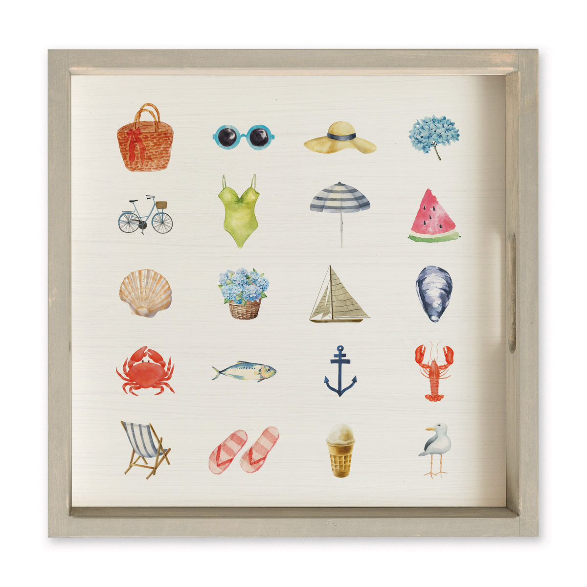 Beach Icons Serving Tray