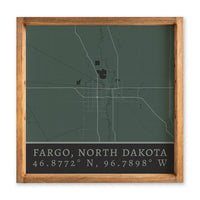 Map Fargo City Grid Serving Tray