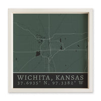 Map Wichita City Grid Serving Tray