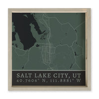 Map Salt Lake City City Grid Serving Tray