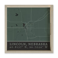 Map Lincoln City Grid Serving Tray