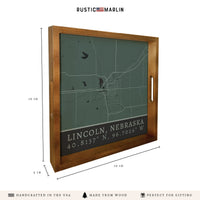 Map Lincoln City Grid Serving Tray