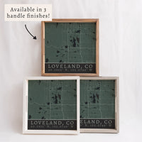 Map Loveland City Grid Serving Tray
