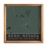 Map Reno City Grid Serving Tray