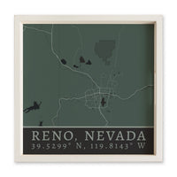Map Reno City Grid Serving Tray