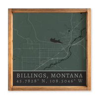 Map Billings City Grid Serving Tray