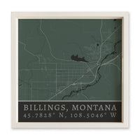 Map Billings City Grid Serving Tray