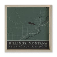 Map Billings City Grid Serving Tray