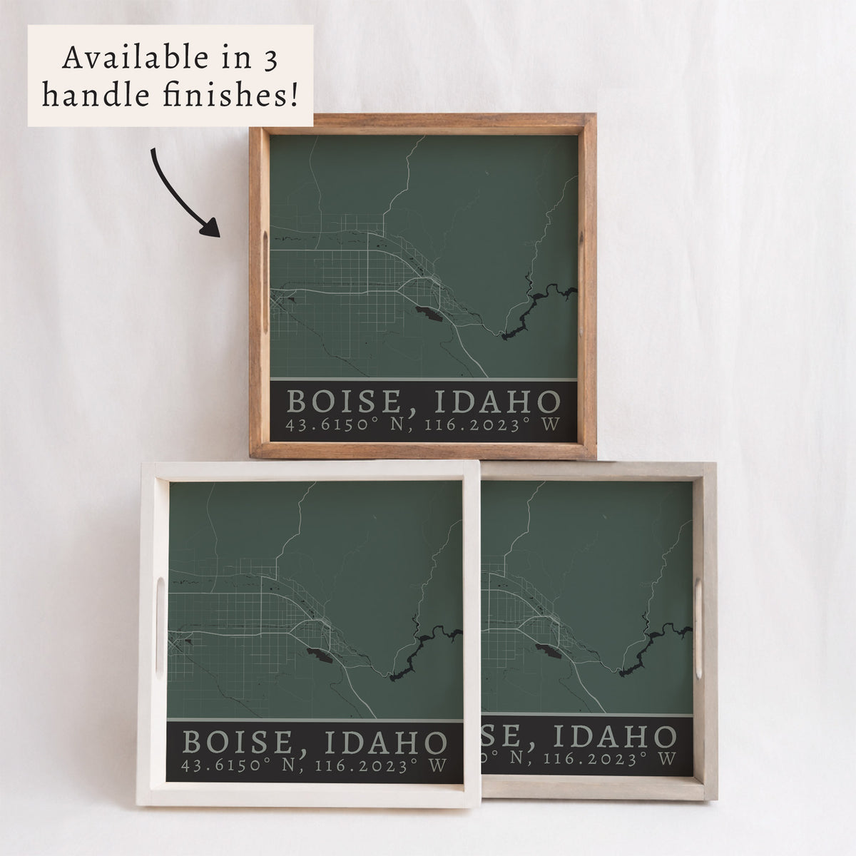 Map Boise City Grid Serving Tray