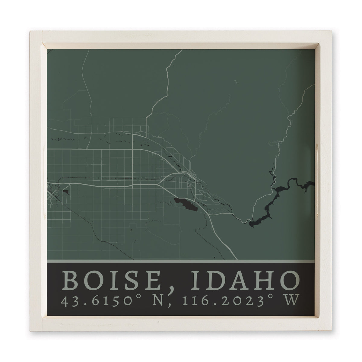Map Boise City Grid Serving Tray