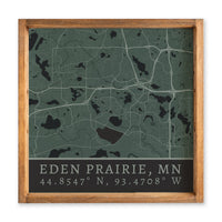 Map Eden Prairie City Grid Serving Tray