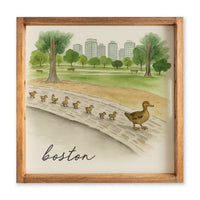 Boston Watercolor Ducklings Serving Tray