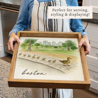 Boston Watercolor Ducklings Serving Tray