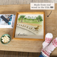 Boston Watercolor Ducklings Serving Tray