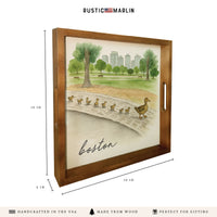 Boston Watercolor Ducklings Serving Tray