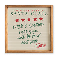 Santa Claus Milk & Cookies Serving Tray