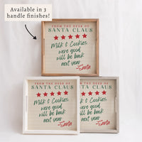 Santa Claus Milk & Cookies Serving Tray