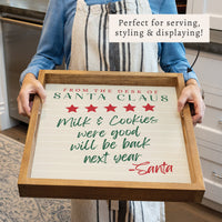 Santa Claus Milk & Cookies Serving Tray