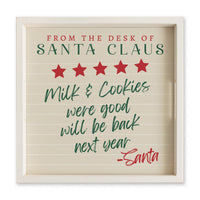 Santa Claus Milk & Cookies Serving Tray