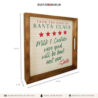 Santa Claus Milk & Cookies Serving Tray