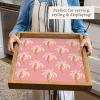 Pink Palm Tree Serving Tray