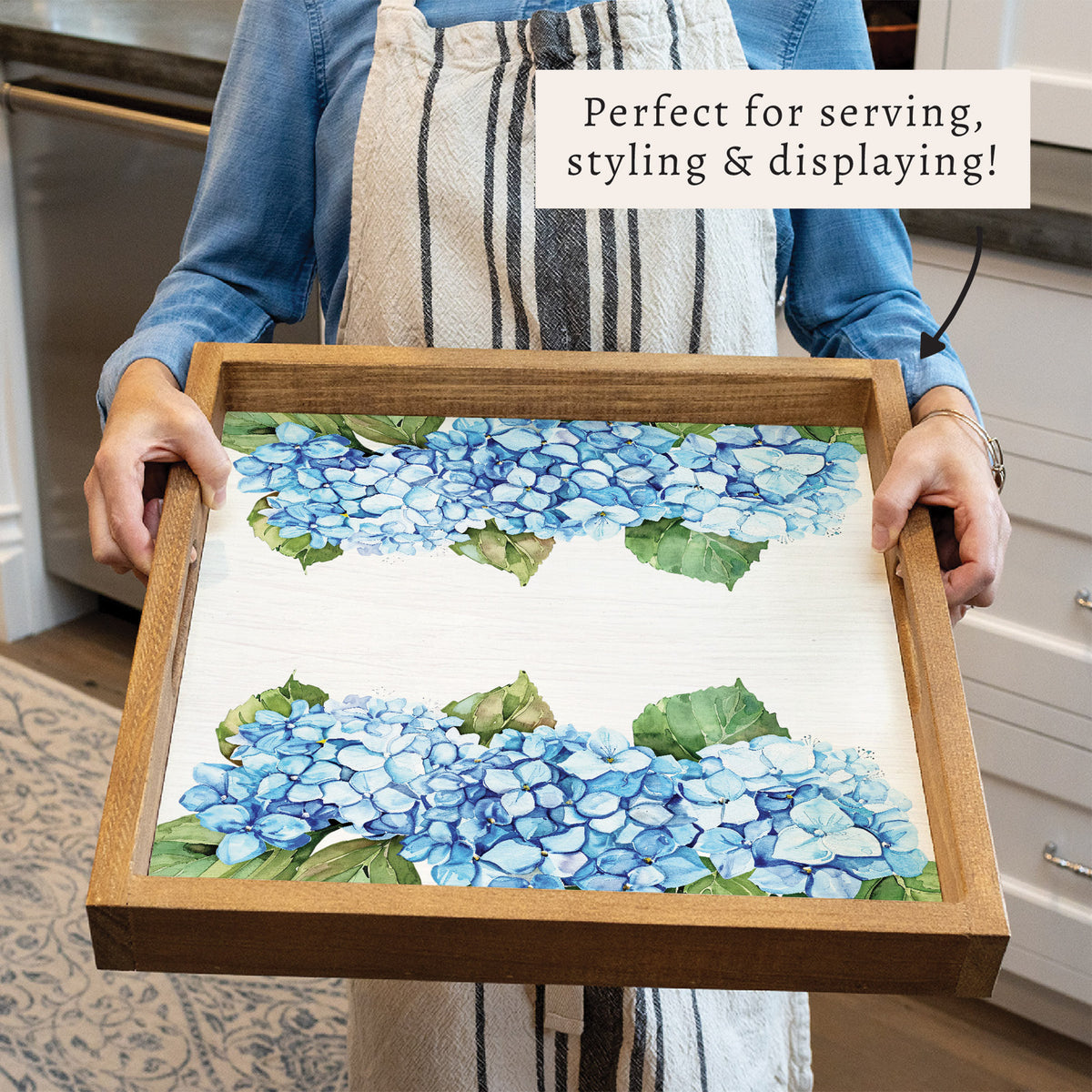 Hydrangea Bloom Tray Serving Tray
