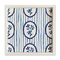Indigo Bloom Serving Tray