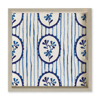 Indigo Bloom Serving Tray
