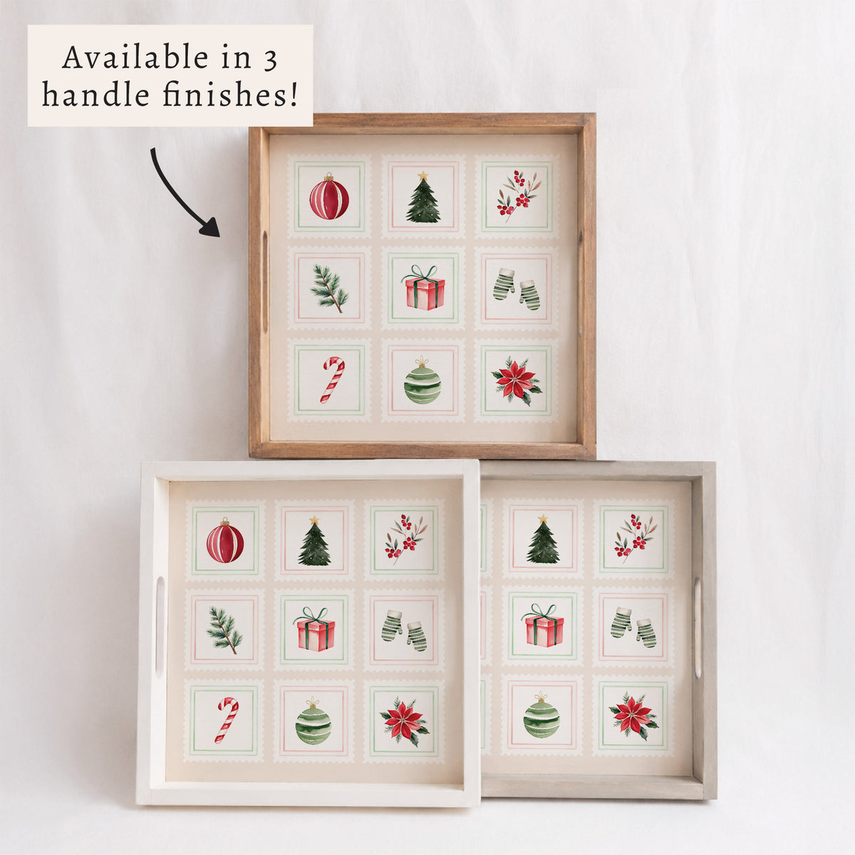 Christmas Stamps Serving Tray