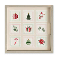 Christmas Stamps Serving Tray