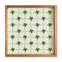 Shamrocks Gingham Serving Tray