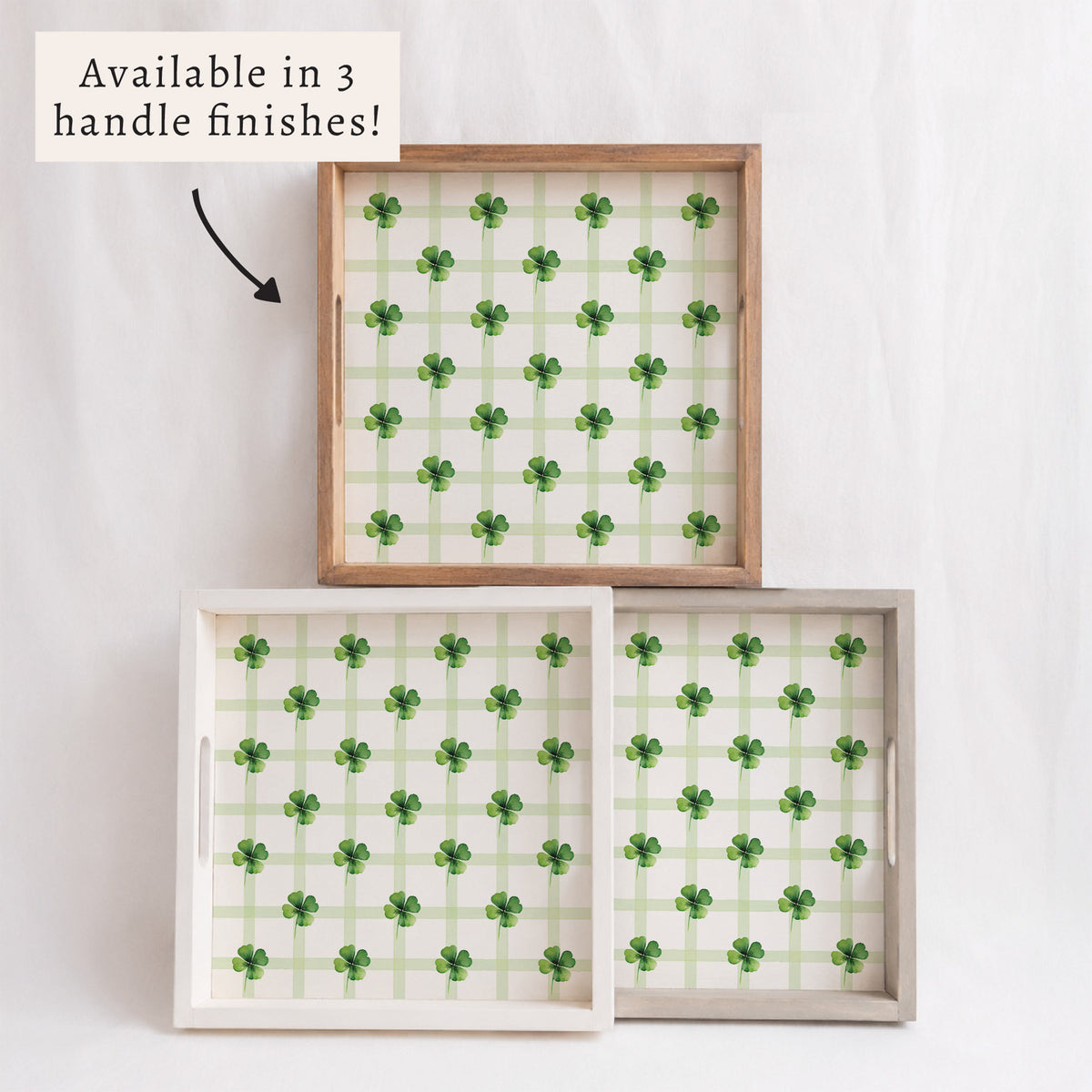 Shamrocks Gingham Serving Tray