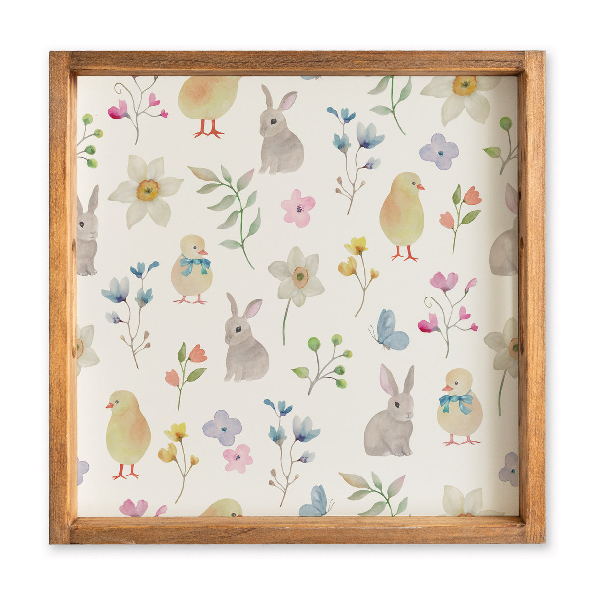 Easter Floral Serving Tray