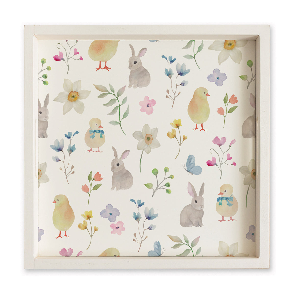 Easter Floral Serving Tray