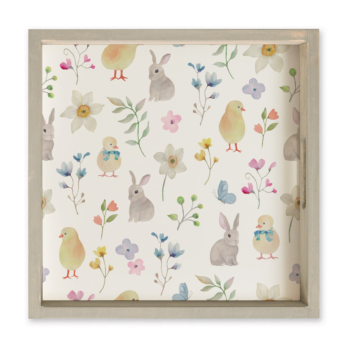 Easter Floral Serving Tray
