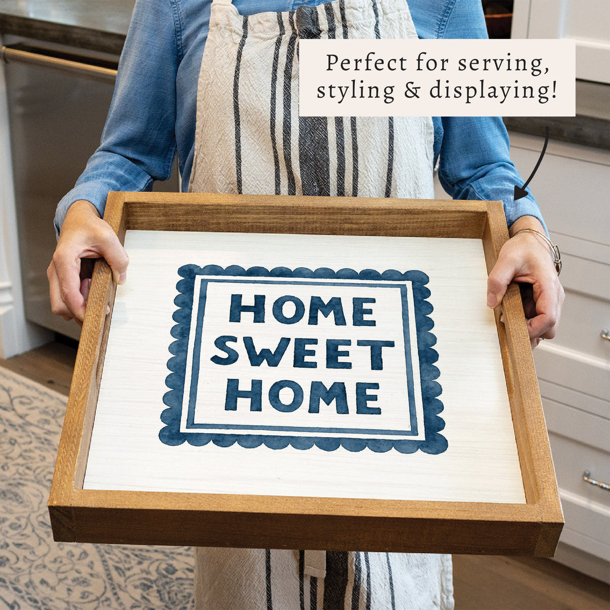 Home Sweet Home Stamp Serving Tray
