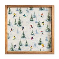 Ski Slopes Serving Tray