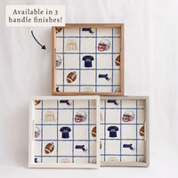 New England Football Icons Serving Tray